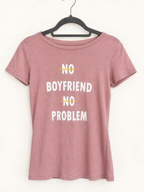 Emme Jordan Mauve Boyfriend Problem Graphic Tee M